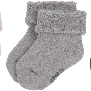 LÄSSIG Set of 3 Kids Socks/Grey Size 15-18