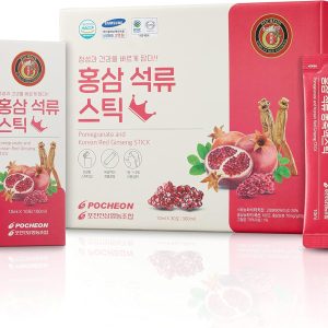 Pocheon Premium Korean Red Ginseng & Pomegranate Extract 300ml (10ml x 30), Korean Panax, Natural Immune Support, No Added Sugar