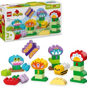 LEGO Duplo Mi Ciudad Jardín y Flores Creative – Montessori Toys for Girls and Boys 2+ Years -Stackable Toy with Flower Bricks and Numbers for Fine Motor Skills 10444