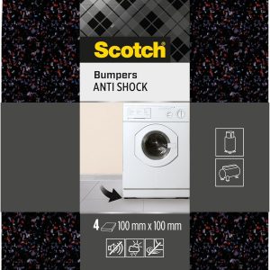 Scotch SP92O77 Black Bumper Bumper 100mm x 100mm Pack of 4