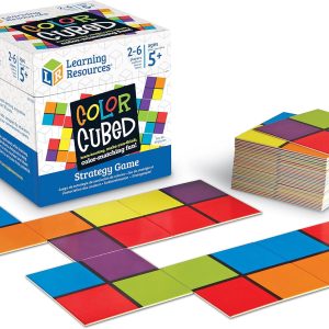 Learning Resources Color Cubed Educational Strategy Game for Kids, Ages 5+, Develops Logic and Color Recognition, Includes 40 Pieces and Multilingual Guide