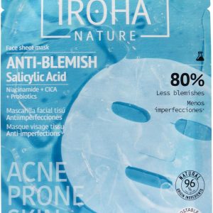 IROHA NATURE – Anti-Blemish Mask | Korean Seboregulatory Cosmetics | With Salicylic Acid, Niacinamide and Cica | For Combination to Oily Skin | Prevents and Reduces Pimples
