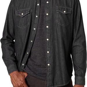 Amazon Essentials Men’s Regular Fit Long Sleeve Denim Shirt