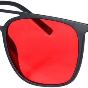 SHINU Light Blocking Glasses, Red Lenses, Blue and Green Lenses, Disruptive Blocking to Eliminate Eye Strain 080RD