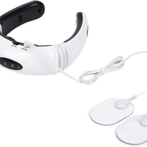 Masajeador de cuello con calor, masajeador de cuello eléctrico con 7 modos de masaje, recargable y ajustable, para aliviar el dolor de hombros, espalda y cintura