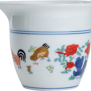 160ml Ceramic Chahai Tea Cup Chinese Teaset Rooster Pattern Fair Cup Tea Jug Ceremony
