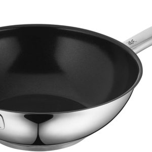 WMF Durado Wok Frying Pan 28 cm with Ceramic Non-Stick Coating Stainless Steel, Oven Safe