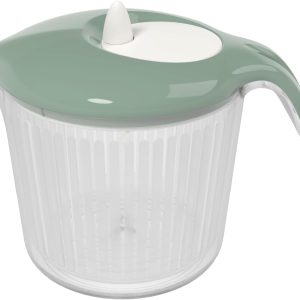 Biesse P636/18 Salad Drainer Herbs Vegetables … Easy and Fast Spin, Small Mini Plastic Size, Almond Green, 3 Litres