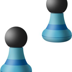 2 Mini Massagers, Small Handheld Massage Gun, USB Rechargeable 6 Speeds Muscle Relaxation, Portable Vibrating Massager for Back, Neck, Arms, Shoulders, Blue