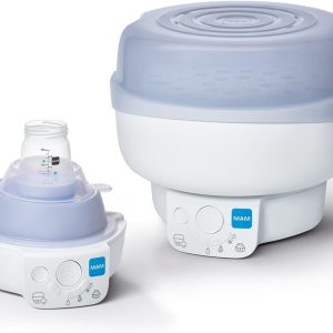 MAM Electric Sterilizer and Warmer Express Bottles, Capacity up to 6 Bottles, Includes: 1 Anti-Colic Bottle 160ml and Original Start Pacifier 0-2 Months
