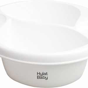 Hylat Baby Toilet for changing table, 3 compartments, for easy washing of the baby from 0 months, oval white without accessories