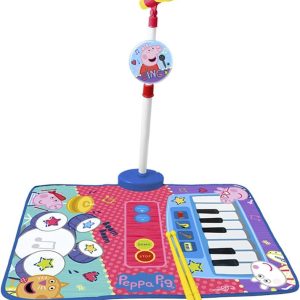 Reig – Peppa Pig Drum Mat and Piano with Standing Microphone and Drumsticks (2348)