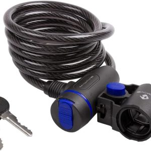 M-Wave Spiral Lock Holder, Unisex Adult, Black, 1500 x 8 mm