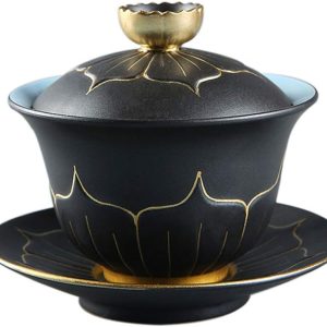 140ml Chinese Handmade Tea Set Ceramic Tea Cup Gaiwan Travel Teaset Home Tea Bowl