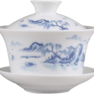 Hand Painted Ceramic Chinese Gaiwan Teaset Teaware Sancai Tea Cup Pu’er Tureen Accessories