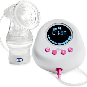 Chicco Electric Breast Pump with Stages of Stimulation and Extraction, 10 Levels of Intensity, Comfortable and Fast, Ergonomic Shape, Breast Pump with Inclined Nipple and Airtight Closure, 150 ml