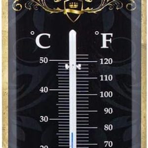 Nostalgic-Art VIP Lounge Analogue Thermometer, Gift Idea for Special People, Metal, Vintage Design, 7 x 28 cm