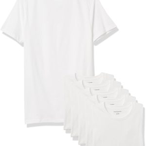 Amazon Essentials Men’s Basic Versatile Soft Crewneck Cotton Undershirts Pack of 6
