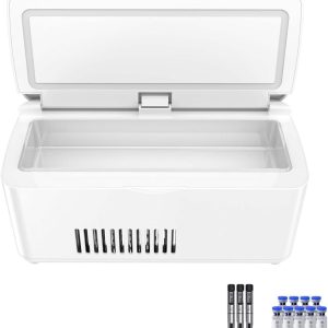 Portable Travel Insulin Cooler – Intelligent Control 2-18°C, USB Rechargeable Thermal Box with LED Display, Storage 3-5 Pens, for Car/Home/Outdoor