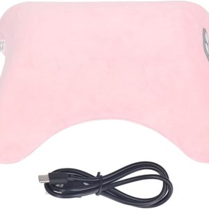 Almohada de masaje de masaje de masaje de espalda de shiatsu eléctrico con calor masaje vibratorio de amasado profundo portátil para la oficina Flanela para el hogar ABS (Rosa)