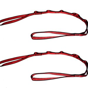Yoga Hammock Extension Strap, 110cm Daisy Chains, 23KN Strong Climbing Sling, Adjustable Nylon Yoga Exercise Straps for Stretching, Pilates, Fitness – Red