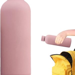 Botella de agua de acero inoxidable, botella aislada al vacío de gran capacidad, portátil de doble pared aislada al vacío para bebidas frías y calientes, coche, uso doméstico