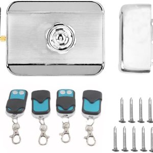 MAGT Exterior Door Lock with Remote Control, Anti-Theft Security Lock Without Keys, Smart Lock with Remote Control