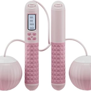 Jump Rope – Weighted Speed Jump Rope, Professional Adjustable Digital Counter Jump Ropes for Indoor Fitness, Cardio Workouts, 1.1×7.32 Inch