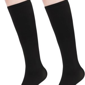 ACWOO Compression Socks for Women Men, 3 Pairs Colorful Breathable Long Tube Compression Socks, Non-Slip Running Socks, Sports Flight Socks