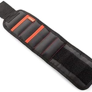 InnovaGoods – Magnetic Wristband for DIY with 15 Magnets, Ergonomic and Breathable, Velcro Adjustment, 2 Pockets for Non-Metallic Objects, Multicoloured, One Size, Polyester