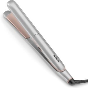 BaByliss Cosmos Hair Straightener – NEW 2025, Smooth Glide Technology with Ceramic, 3 Temperature Settings 180-235°C, Worldwide Use, Silver, ST260E