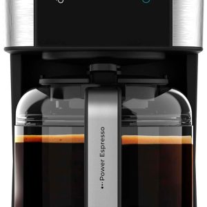 Cecotec Coffee 66 Drop & Touch Drip Coffee Maker, Power 950 W, 1.5 L, 12 Cups, Touch Panel, Glass Jug, 24h Timer, 6 Switches, Reusable Mesh Filter
