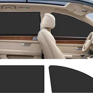 4 Pcs Magnetic Car Side Window Sunshades Front Rear Windshield Curtains Baby Side Privacy Curtain Thermal Insulation UV Protection Accessories