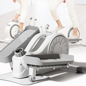 Elliptical for Home, Fitness Exercise Climber, with Adjustable Resistance and LCD Monitor, Non-Slip Silent Elliptical Suitable for Gym, Office and Home