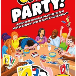 Mattel Games UNO Party! Card Game Family Card Game for Large Groups, Boys, Girls and Adults, HMY49