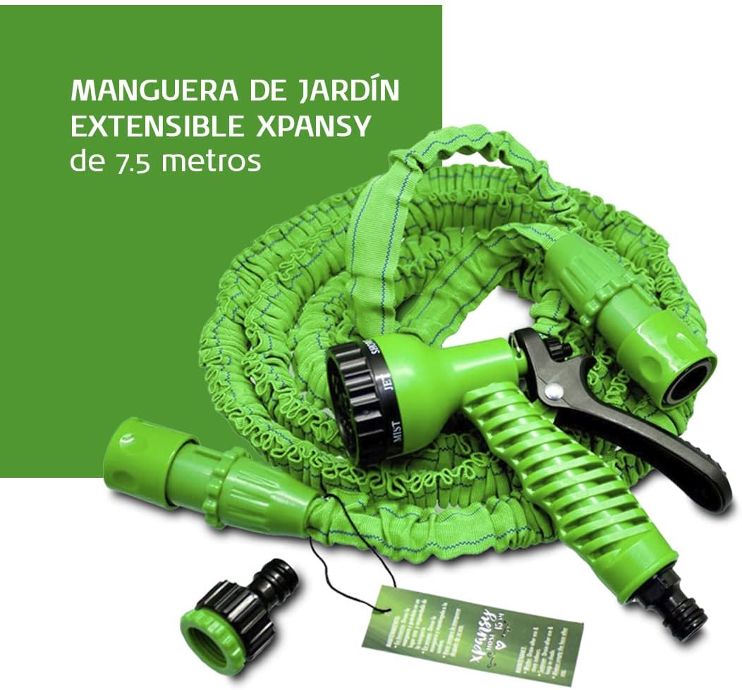C2607A Basic Expandable Pressure Water Hose, Green, 7.5 m - Image 2