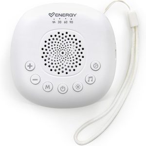 Energy Sistem Whisper Moon White Noise Player Speaker with 4 Light Modes, Up to 20 Sounds and 14 Hours Battery Life.