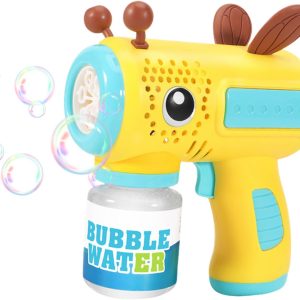Bubble Blower,Summer Electric Toys with Lighting,Automatic Bubble Making Machine – for Parties Birthdays Weddings Halloween Outdoor Play Yard Bath Time