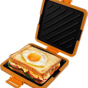 Microwave Sandwich Maker, Wireless Silicone Microwave Cookware, Sandwich Toaster with Heatwave Technology, Nonstick Plate Sandwiches for Cooking Sandwiches