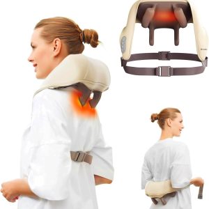 Cervical and Back Massager, 5D Neck and Shoulder Massager, Shiatsu Back Massager, Neck and Cervical Massager, Cervical and Back Massager Cushion, Gift for Women Men