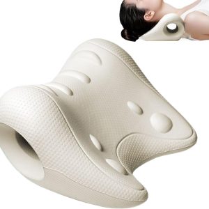 Almohada masajeadora de cuello, relajación de hombros en forma de U, masajeadores para cuello, para alivio de corrección, apoyo muscular, relajación, comodidad, viajes en casa