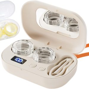 Kit De Estuche De Viaje Para Lentes De Contacto – Artículos Pequeños Ultrasónicos de Uso Cotidiano | Estuche de Viaje para Lentillas,para Gimnasio, Oficina, Exterior, Hotel, Deportes y