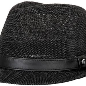 OhMill Unisex Straw Hat Short Brim Jazz Sun Hat Panama Style Formal Hats for Men Women