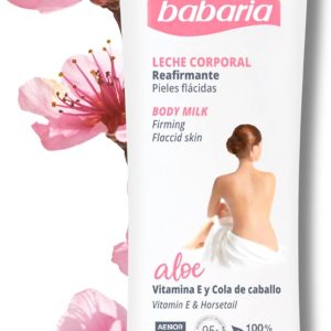 Babaria – Body Firming Cream | Body Moisturizer & Firmness | Body Milk for Sensitive Skin | Aloe Vera & Vitamin E | Fast Absorption – 400 Ml