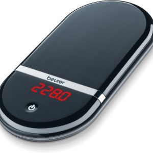 Beurer KS36 Precision Kitchen Scale, Measuring 2 kg, for Pigments and Condiments, Invisible Display, Auto Tare Auto Shut-Off, Height No. 1 cm, Black