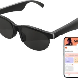 Bluetooth 5.3 Smart Sunglasses with Touch Control and Calls for Men and Women with UV Filtered Lens and Storage Case