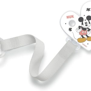 NUK Pacifier Clip & Strap | For All Dummy Types | Sturdy & Shatterproof | Disney Mickey Mouse