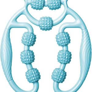 Muscle Roller for Legs, Foam Roller for Deep Tissue Muscle Massage, 3D Anti-Cellululite Legs Massager for Whole Body, 360 Degree Rotate, Blue