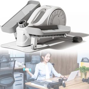 Exerciser Elliptical Pedals, Portable Mini Elliptical Machine Adjustable Speed Ultra Quiet, with Adjustable Resistance and LCD Monitor, for Gym, Office and Home