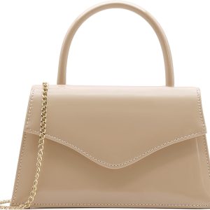 Milisente Clutch Bags For Women Elegant Wedding Evening Handbags Faux Patent Leather Clutches With Top Handle